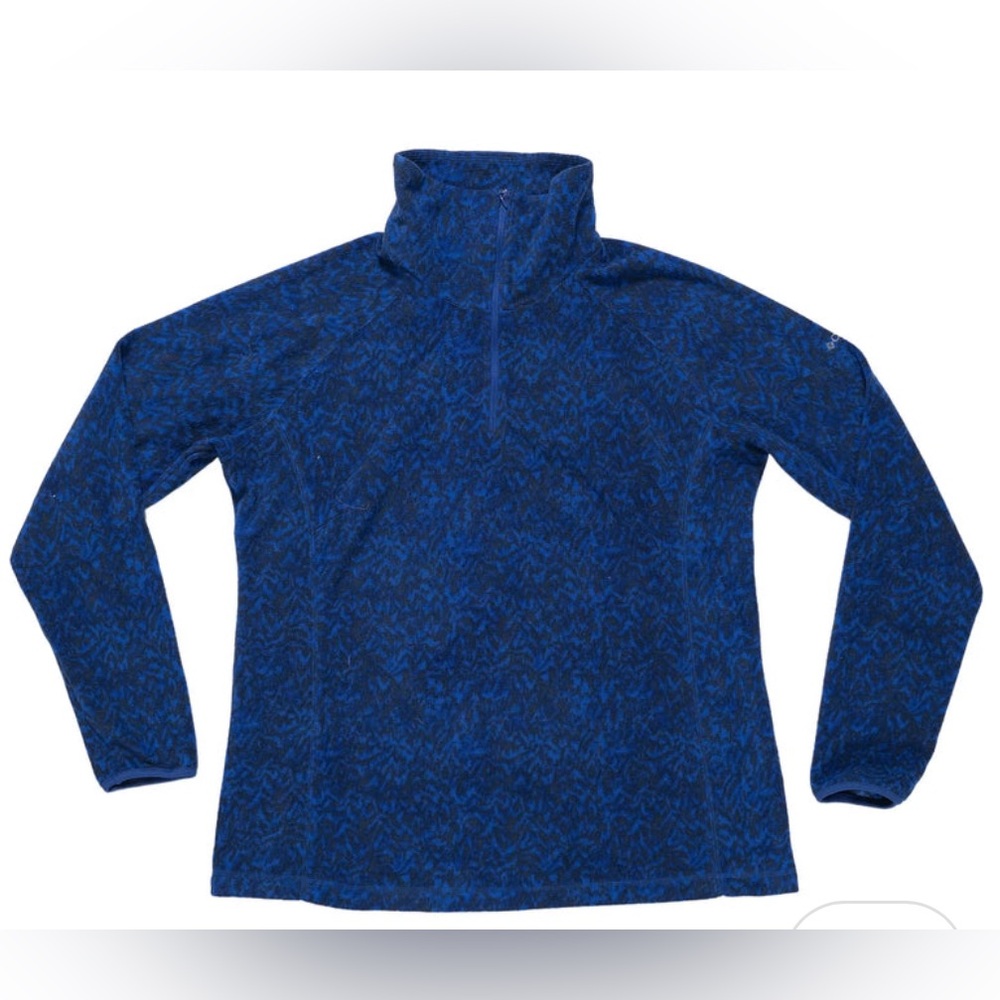 Columbia Women's Arctic Air Fleece 1/2 Zip Sweatshirt Navy Blue Abstract XXL $45 - Picture 3 of 12